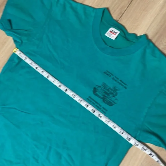 Vintage Oerlikon Aerospace Single Stitch T Shirt. Green. Size Large. - Picture 3 of 9